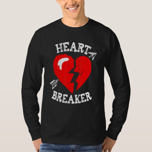 Valentine's Heart Breaker Funny Valentine's Day Ma T-shirt (Voorkant)