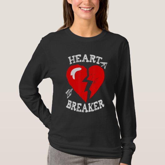Valentine's Heart Breaker Funny Valentine's Day Ma T-shirt (Voorkant)