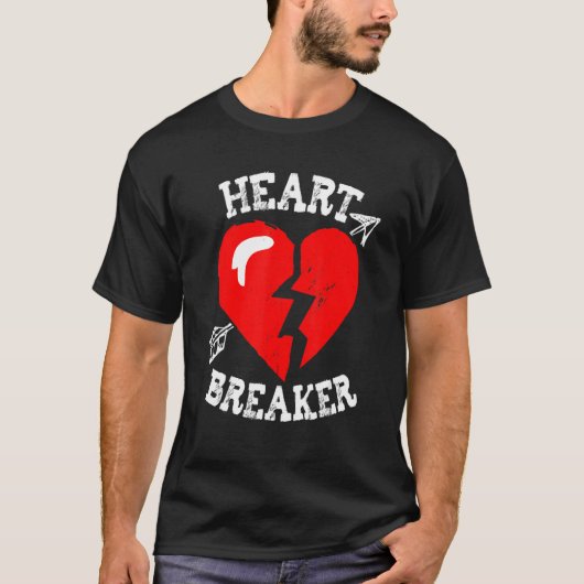 Valentine's Heart Breaker Funny Valentine's Day Ma T-shirt (Voorkant)