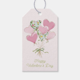 Valentine's Heart Pink and Green Heart Balloons Cadeaulabel
