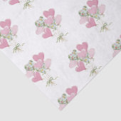 Valentine's Heart Pink and Green Heart Balloons Tissuepapier (Detail)