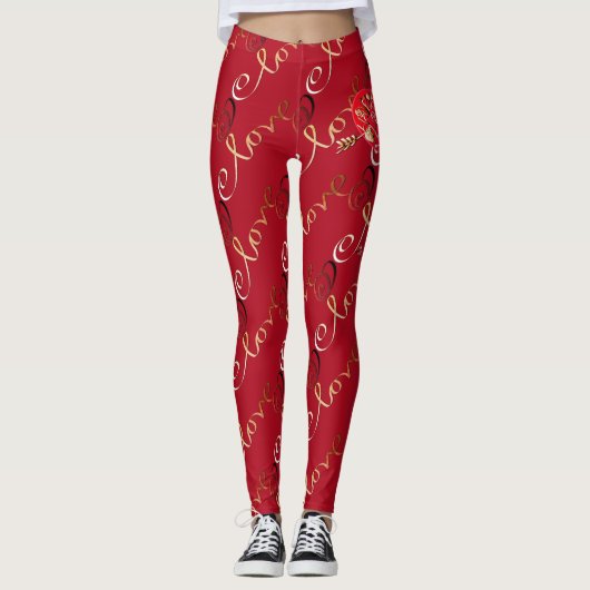 Valentine's Hearts Leggings (Voorkant)