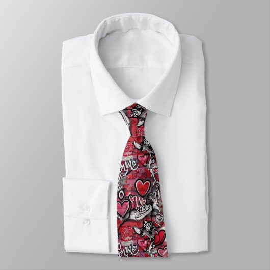 Valentine's Hearts Neck Tie Stropdas (Gebonden)