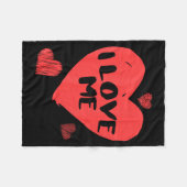 Valentine's I Love Me I Love Myself Shirt  Fleece Deken (Voorkant (Horizontaal))