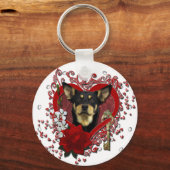 Valentines - Key to My Heart - Australian Kelpie Sleutelhanger (Voorkant)