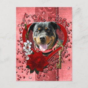 Valentines - Key to My Heart - Rottweiler Feestdagenkaart