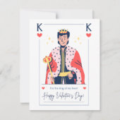 Valentine's Koning van mijn Hart - Blanco Binnenka Notitiekaartje (Voorkant)