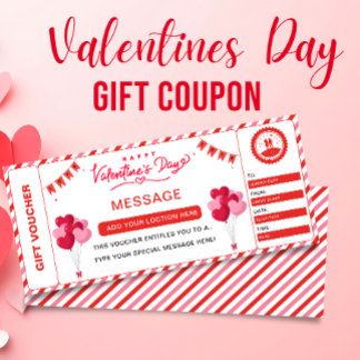 Valentine's Massage Ticket Gift Coupon Voucher,  Kaart