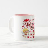 Valentines Mug  Tweekleurige Koffiemok (Voorkant links)