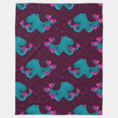 Valentine's Octopus and Hearts Fleece Deken (Voorkant)