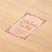 Valentine's party Invitation Acryl Uitnodigingen (Laagn)