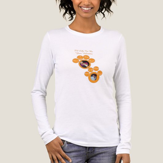 Valentine's Pawprints Cat Photos Tri-Blend Shirt (Voorkant volledig)