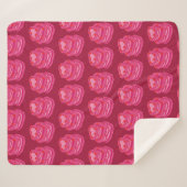 Valentines Pink Heart Shaped Cake Blanket Sherpa Deken (Voorkant (horizontaal))