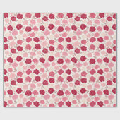 Valentine's Pink & Red Roses Wrapping Paper  Cadeaupapier (Vlak)