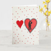 Valentines Polka Dot Love Card Kaart (Gele Bloem)