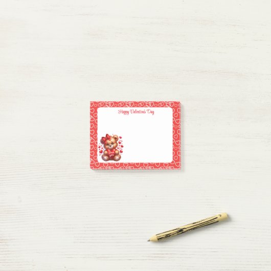 Valentines  post-it® notes (Op bureau)