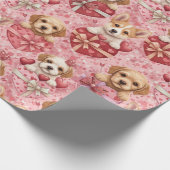 Valentine's Puppies Wrapping Paper Cadeaupapier (Hoek)