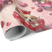 Valentine's Puppies Wrapping Paper Cadeaupapier (Rol Hoek)