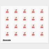 Valentines Red Nk Izable Photo  Ronde Sticker (Vel)