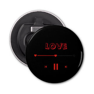 Valentine's Romantic  Badge— Cute Love Pin Button Button Flesopener