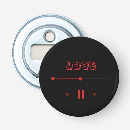 Valentine's Romantic  Badge— Cute Love Pin Button Flesopener (Voorkant)