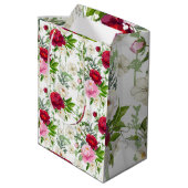 Valentine's Roses Medium Cadeauzakje (Achterkant Gekanteld)