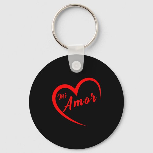Valentines San Valentin Dia Del Amor Mi Amor My Lo Sleutelhanger (Voorkant)