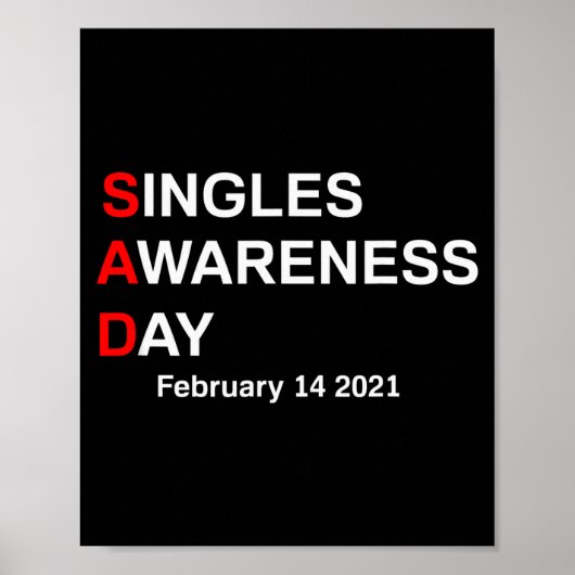 Valentines Singles Awareness Day Poster (Voorkant)
