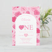 Valentines Sweetheart Candy Birthday Party Kaart (Staand voorkant)