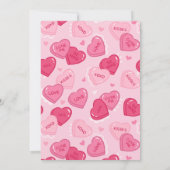 Valentines Sweetheart Candy Birthday Party Kaart (Achterkant)