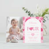 Valentines Sweetheart Candy Birthday Party Kaart (Staand voorkant)