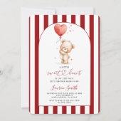 Valentines Sweetheart Teddy Bear Baby Shower Kaart (Voorkant)