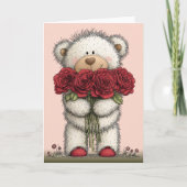 Valentines Teddy Bear Kaart (Voorkant)