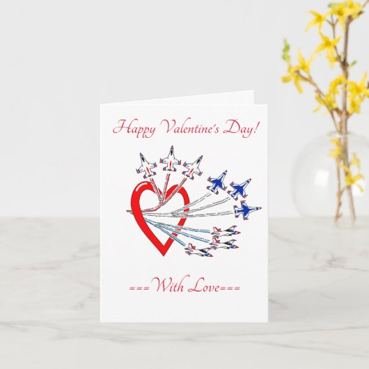 Valentine's Thunderbirds Kaart (Gele Bloem)