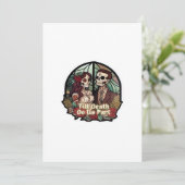 Valentines Till Death Do Us Part Classic Look Feestdagenkaart (Staand voorkant)