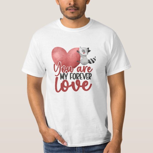 Valentine's Typography Quotes T-shirt (Voorkant)