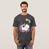Valentines Unicorn Cat Kittycorn T-shirt (Voorkant volledig)