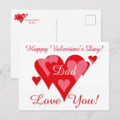 Valentines van Janz voor Papa Ik hou van Jou Briefkaart (Voorkant / Achterkant)