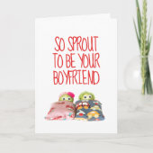 Valentine's Vegan Love, Girlfriend Vegetable Funny Kaart (Voorkant)