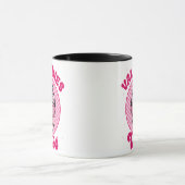 Valentines Vibes Gelukkig Gezicht Design • Roze Lu Mok (Midden)