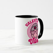 Valentines Vibes Gelukkig Gezicht Design • Roze Lu Mok (Voorkant rechts)