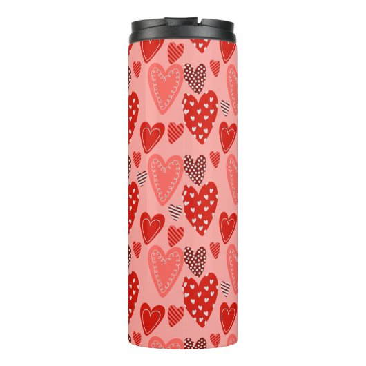 Valentine's Whimsical Hearts  Thermosbeker (Achterkant)