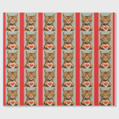 VALENTINESDAG LIEF TABBY KAT INP AKPAPIER CADEAUPAPIER (Vlak)