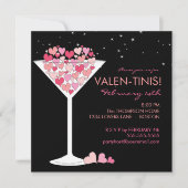 Valentini Martini Valentijnsdag Party Invitation Kaart (Voorkant)