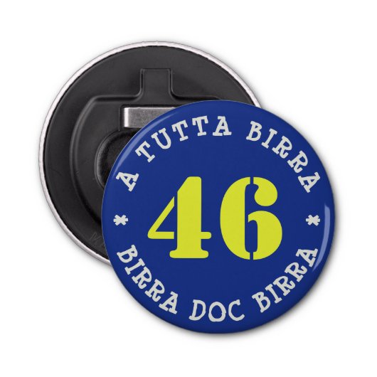 VALENTINO A TUTTA BIRRA DOC apribottiglie calamita Button Flesopener (Voorkant)