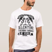VALENTINO bloed loopt door mijn vinnen T-shirt (Voorkant)