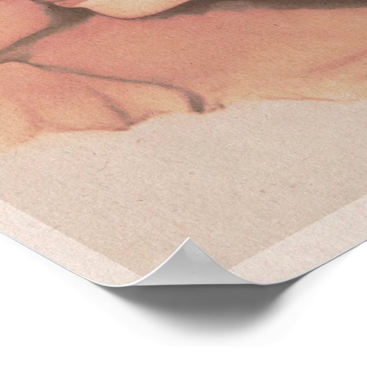 Valentino en Rambova: Liefhebbers Kunstdruk (1923) Poster (Hoek)