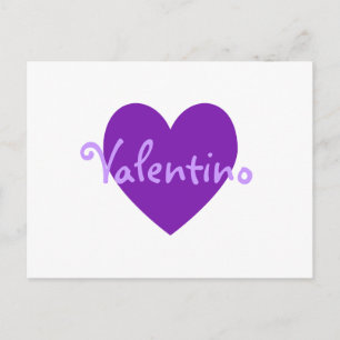 Valentino in het Paars Briefkaart