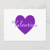 Valentino in het Paars Briefkaart (Voorkant)