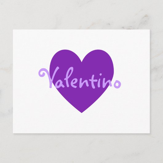 Valentino in het Paars Briefkaart (Voorkant)